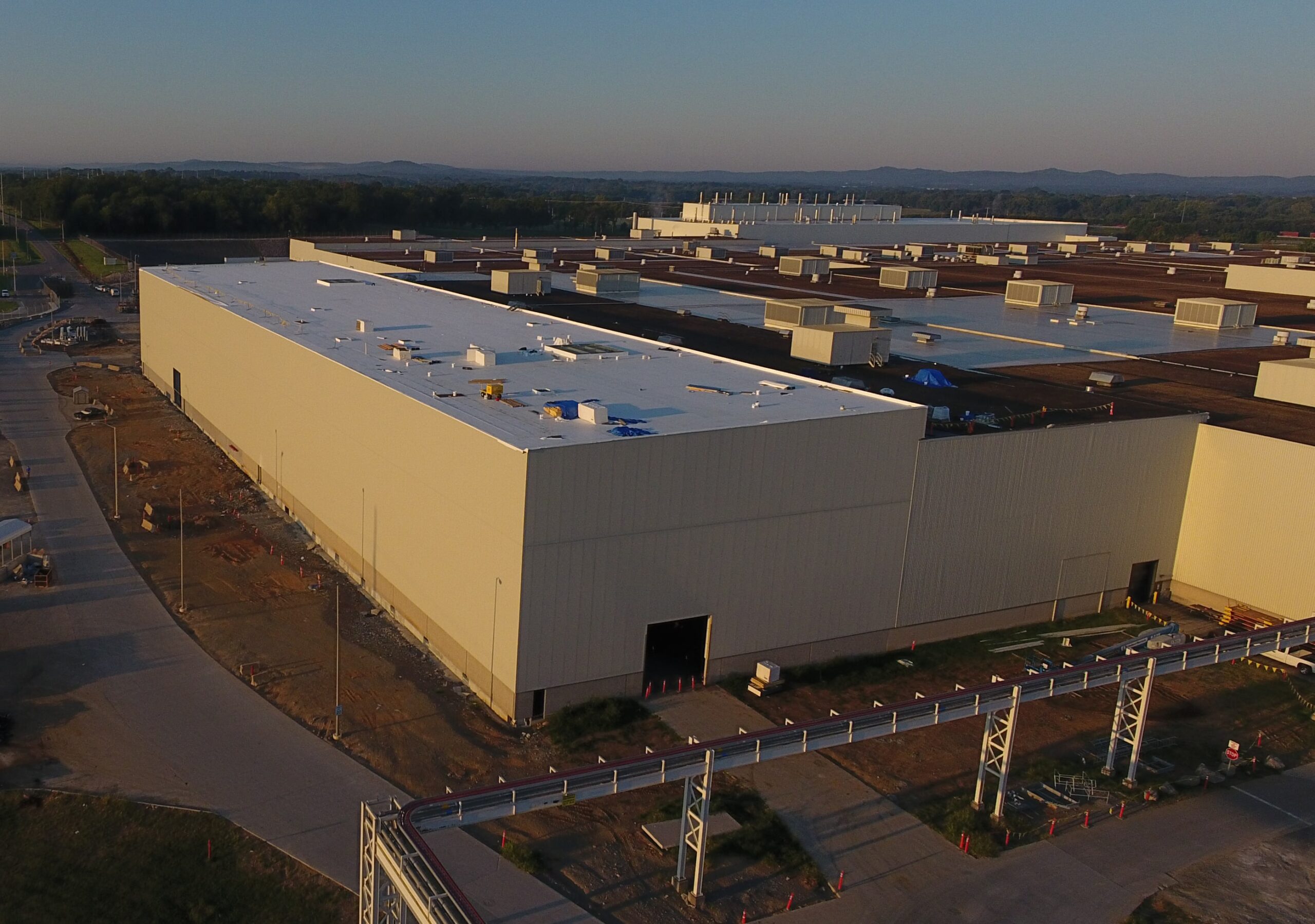 ariel view of large building